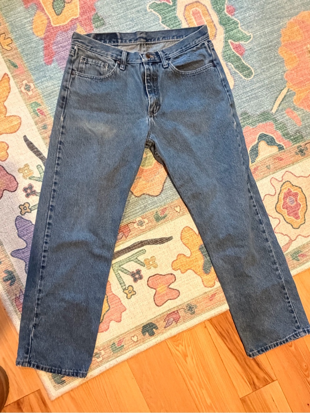 Vintage Wrangler Men's Classic Straight Blue Jeans